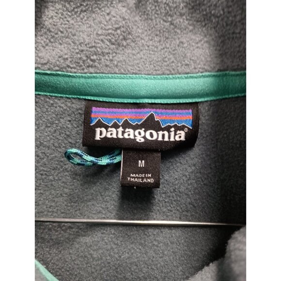 Patagonia Microdini Fleece Pullover Womens Medium Plume Gray 1/2 Zip Sweatshirt - Picture 3 of 6